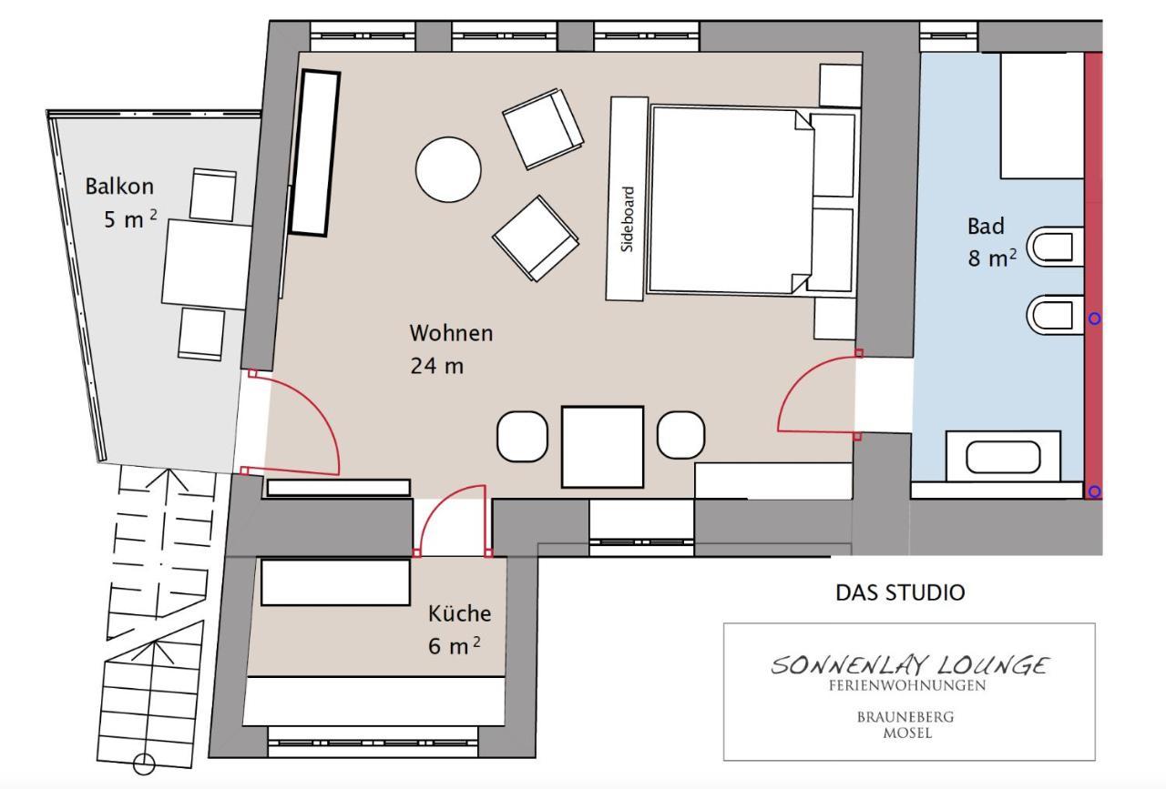Sonnenlay Lounge - Studio & Ferienhaus Brauneberg Esterno foto
